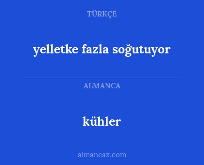 yelletke fazla soğutuyor - kühler