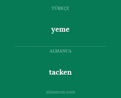 tacken - yeme