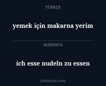 yemek için makarna yerim - ich esse nudeln zu essen