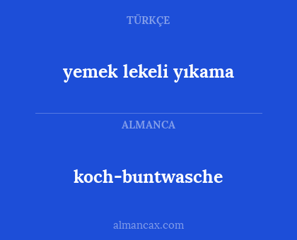 koch-buntwasche - yemek lekeli yıkama