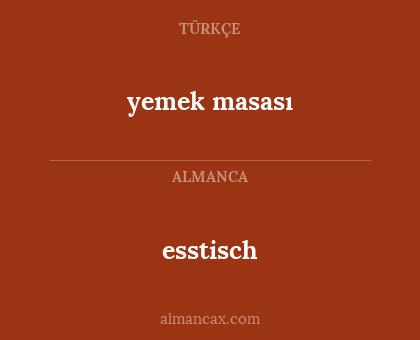 yemek masası - esstisch