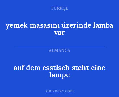 auf dem esstisch steht eine lampe - yemek masasını üzerinde lamba var