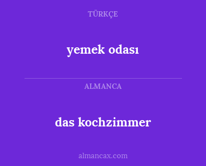 yemek odası - das kochzimmer