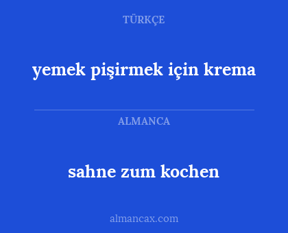 yemek pişirmek için krema - sahne zum kochen