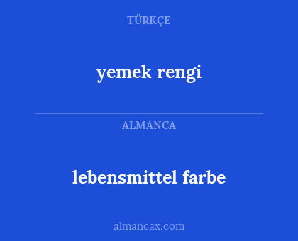 lebensmittel farbe - yemek rengi
