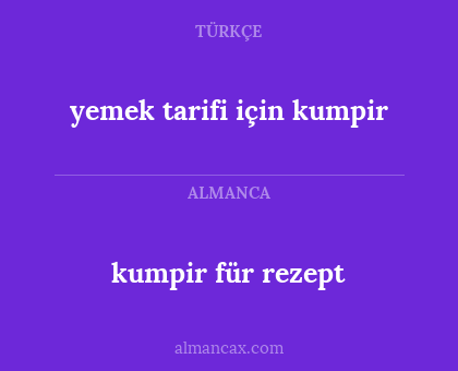 yemek tarifi için kumpir - kumpir für rezept