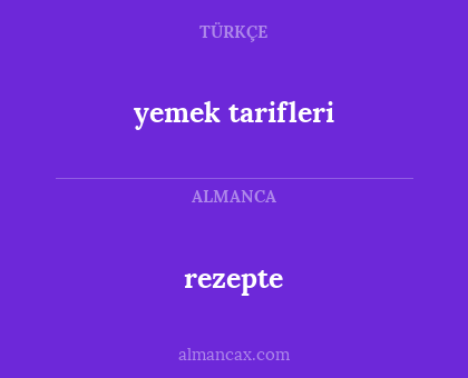 rezepte - yemek tarifleri