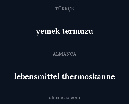 yemek termuzu - lebensmittel thermoskanne