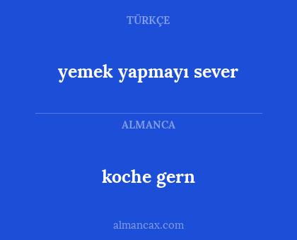 koche gern - yemek yapmayı sever