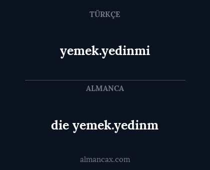 die yemek.yedinm - yemek.yedinmi