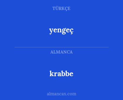 krabbe - yengeç