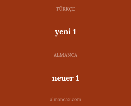 yeni 1 - neuer 1