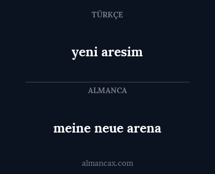yeni aresim - meine neue arena