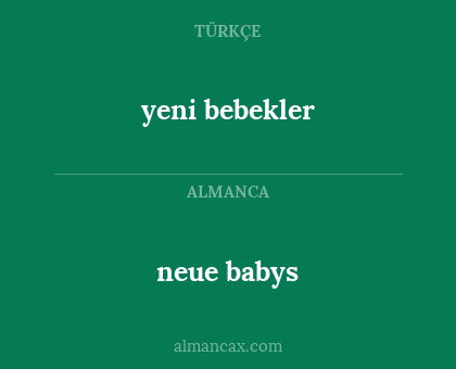neue babys - yeni bebekler