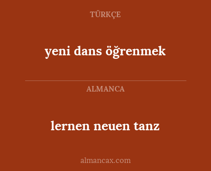 lernen neuen tanz - yeni dans öğrenmek