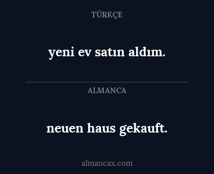 yeni ev satın aldım. - neuen haus gekauft.