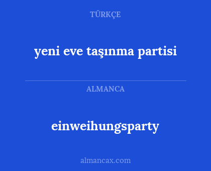 einweihungsparty - yeni eve taşınma partisi
