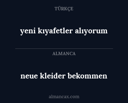 yeni kıyafetler alıyorum - neue kleider bekommen