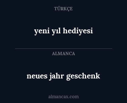 neues jahr geschenk - yeni yıl hediyesi