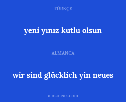 wir sind glücklich yin neues - yeni yınız kutlu olsun