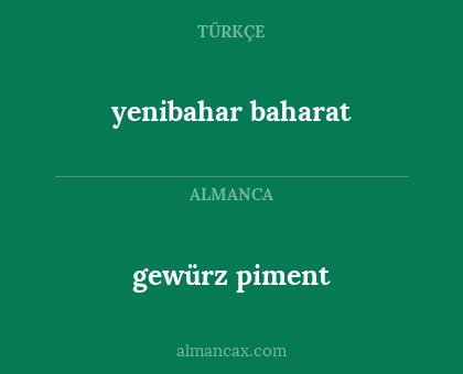 yenibahar baharat - gewürz piment