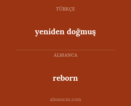 reborn - yeniden doğmuş