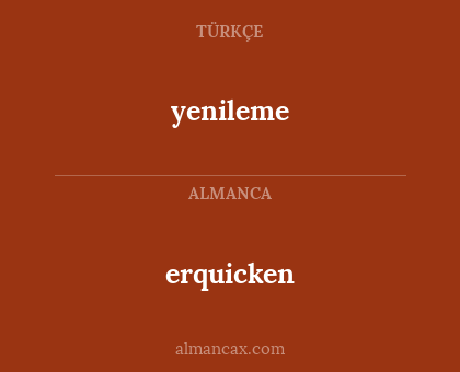 yenileme - erquicken