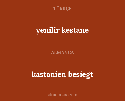 kastanien besiegt - yenilir kestane