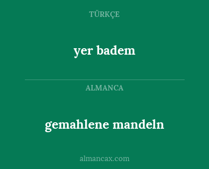 gemahlene mandeln - yer badem