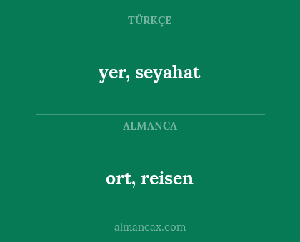 ort, reisen - yer, seyahat