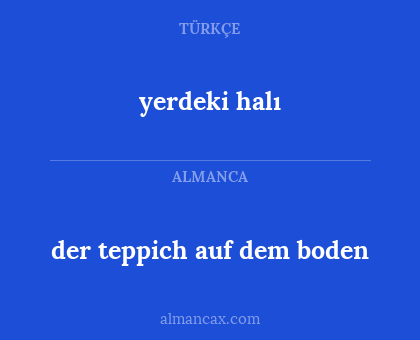 yerdeki halı - der teppich auf dem boden