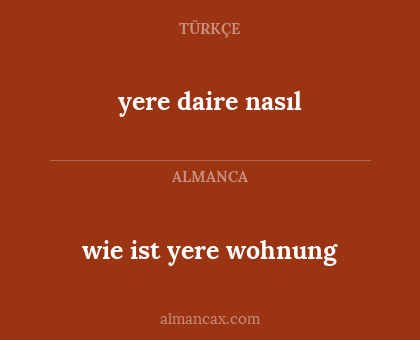 yere daire nasıl - wie ist yere wohnung