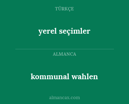 kommunal wahlen - yerel seçimler