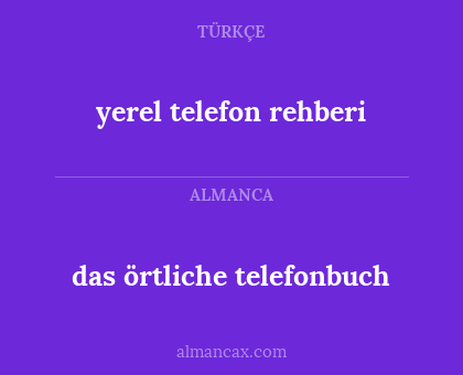 yerel telefon rehberi - das örtliche telefonbuch