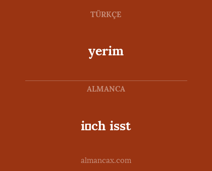 yerim - i̇ch isst