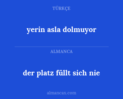 der platz füllt sich nie - yerin asla dolmuyor