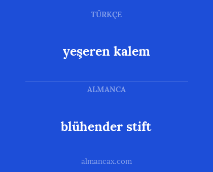 blühender stift - yeşeren kalem