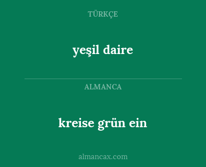 kreise grün ein - yeşil daire