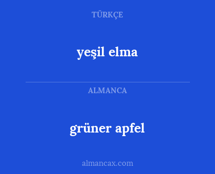 yeşil elma - grüner apfel