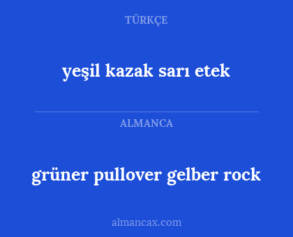 grüner pullover gelber rock - yeşil kazak sarı etek