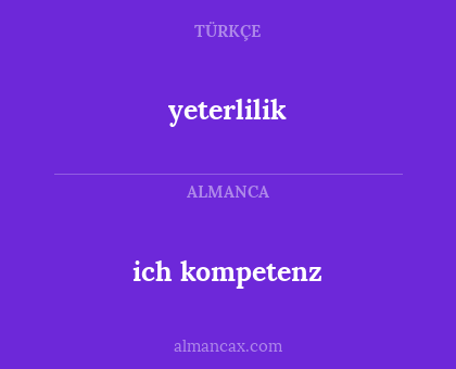 yeterlilik - ich kompetenz