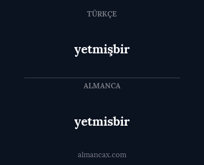 yetmisbir - yetmişbir