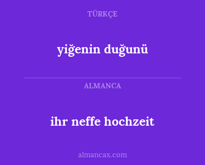 yiğenin duğunü - ihr neffe hochzeit