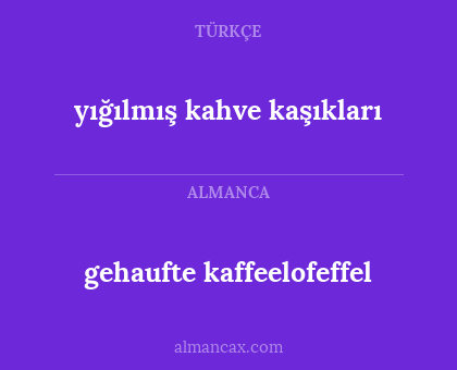 yığılmış kahve kaşıkları - gehaufte kaffeelofeffel