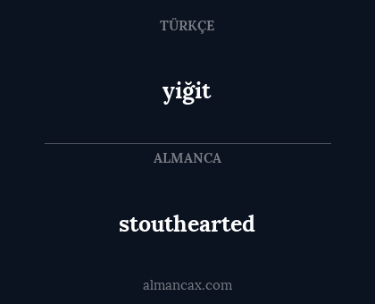 stouthearted - yiğit