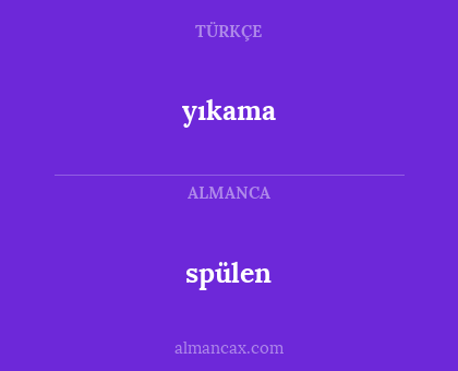 spülen - yıkama