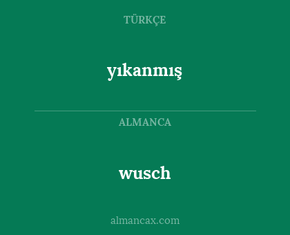wusch - yıkanmış