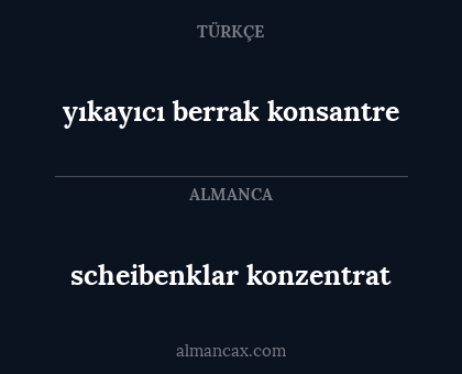 scheibenklar konzentrat - yıkayıcı berrak konsantre