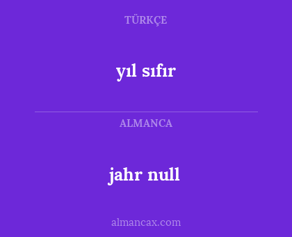 jahr null - yıl sıfır