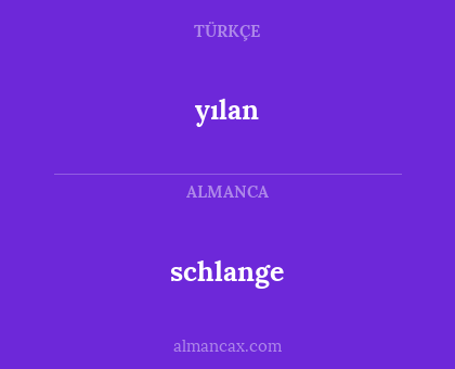 yılan - schlange